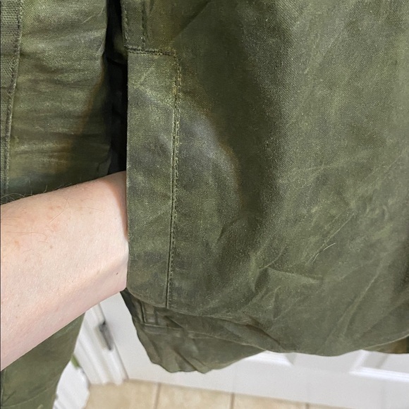 Alaskan Hardgear Duluth Waxed Canvas Men’s Green Coat Jacket Size XL 9/11 Badge - Picture 8 of 9